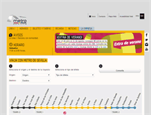 Tablet Screenshot of metro-sevilla.es